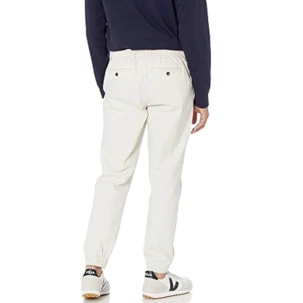 Amazon Essentials Slim Fit Jogger Pants Stone Medium Stretch Cotton NWT